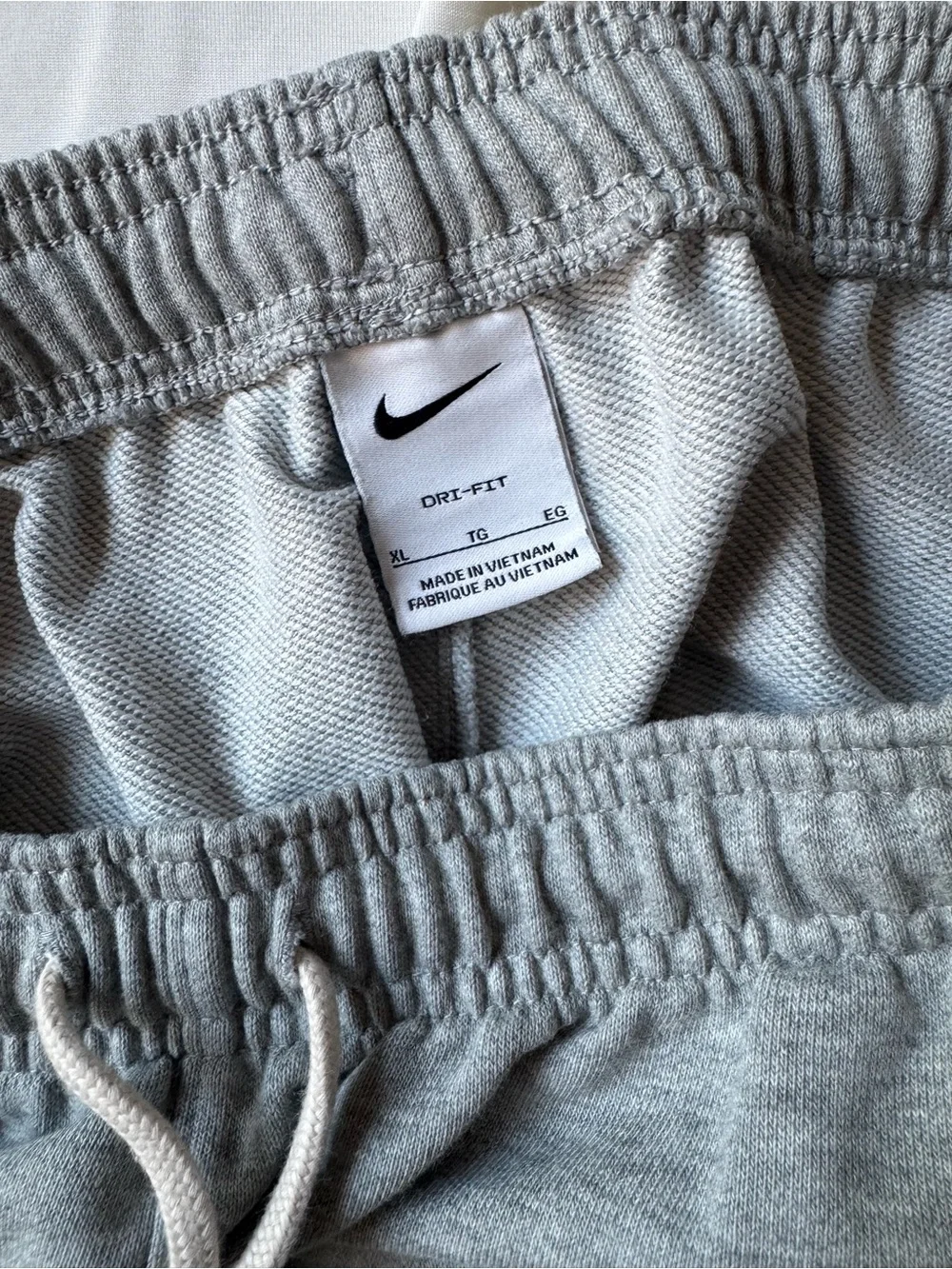 Nike Gray Drawstring Fleece Joggers